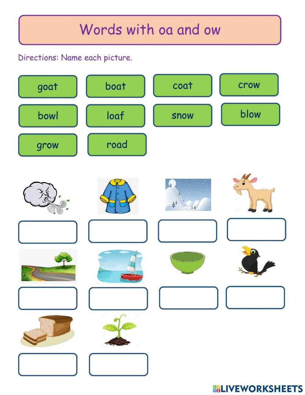 Words With Oa In English