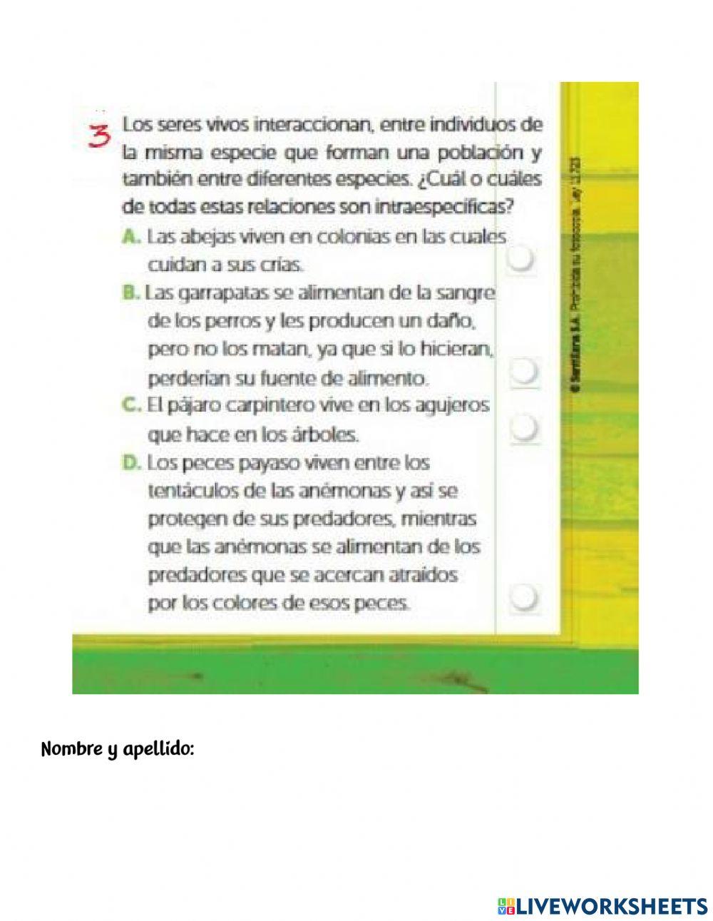 Relaciones entre seres vivos