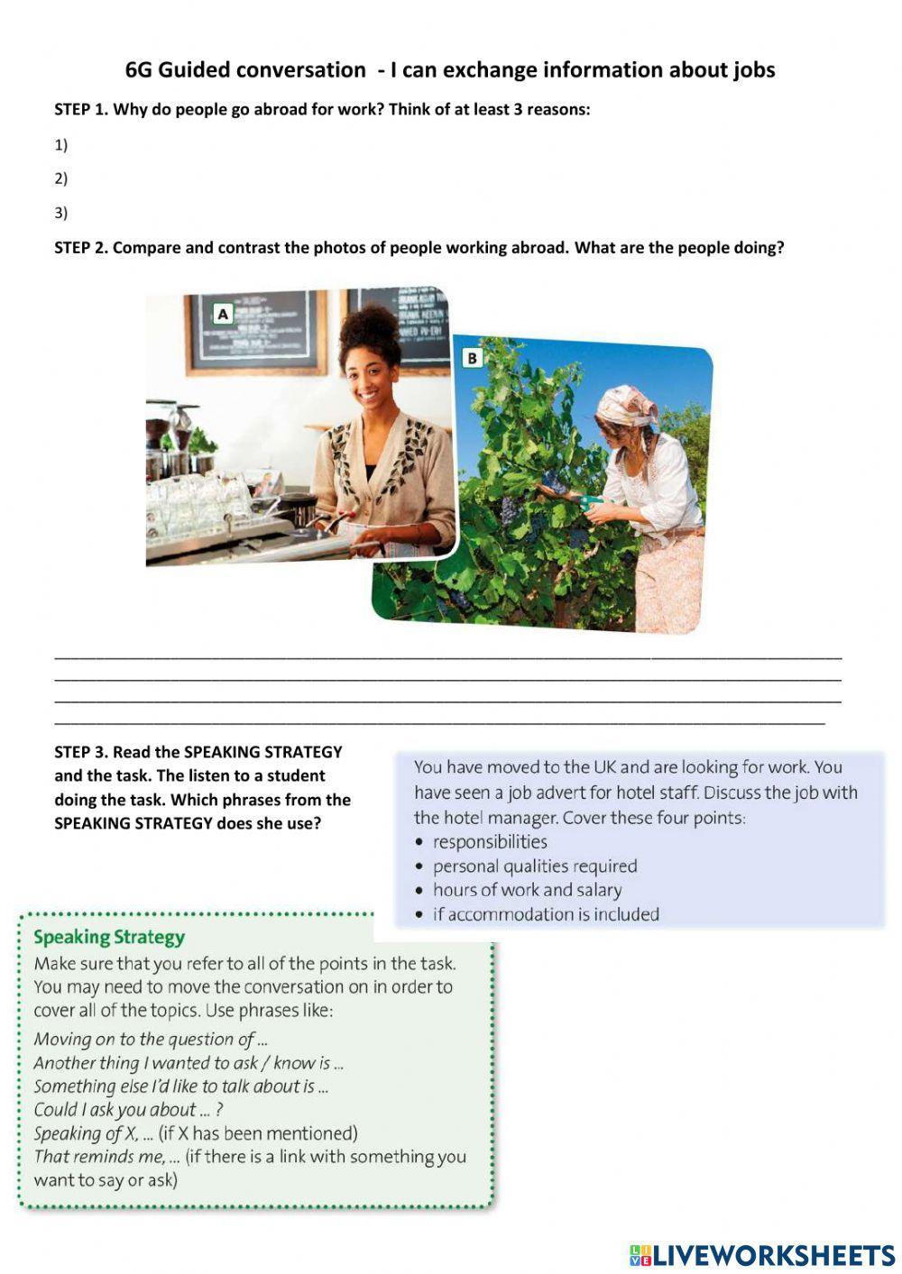 Speaking - conversation