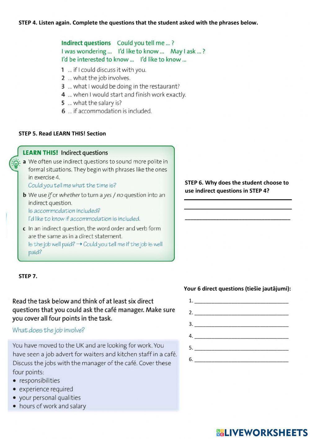 Speaking - conversation