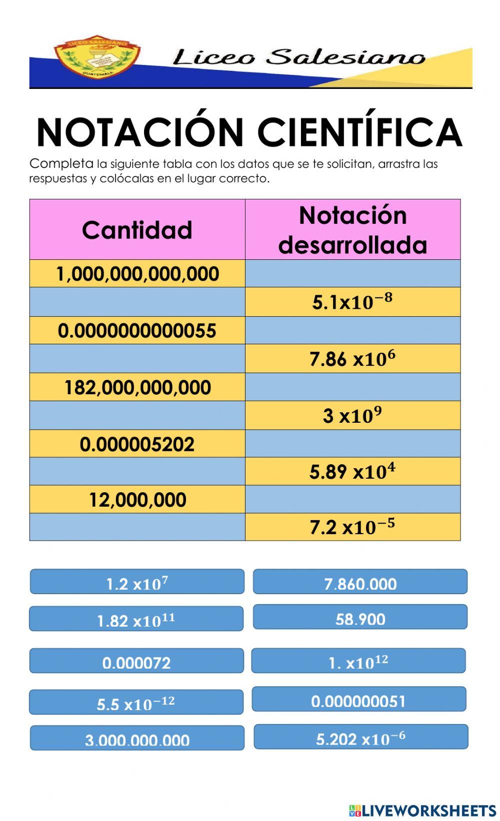 Notación Científica 