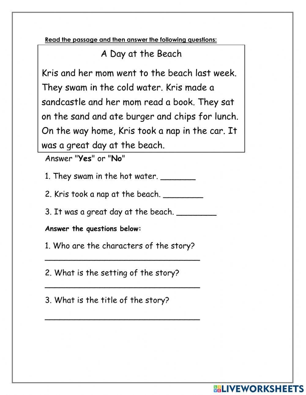 Reading comprehension