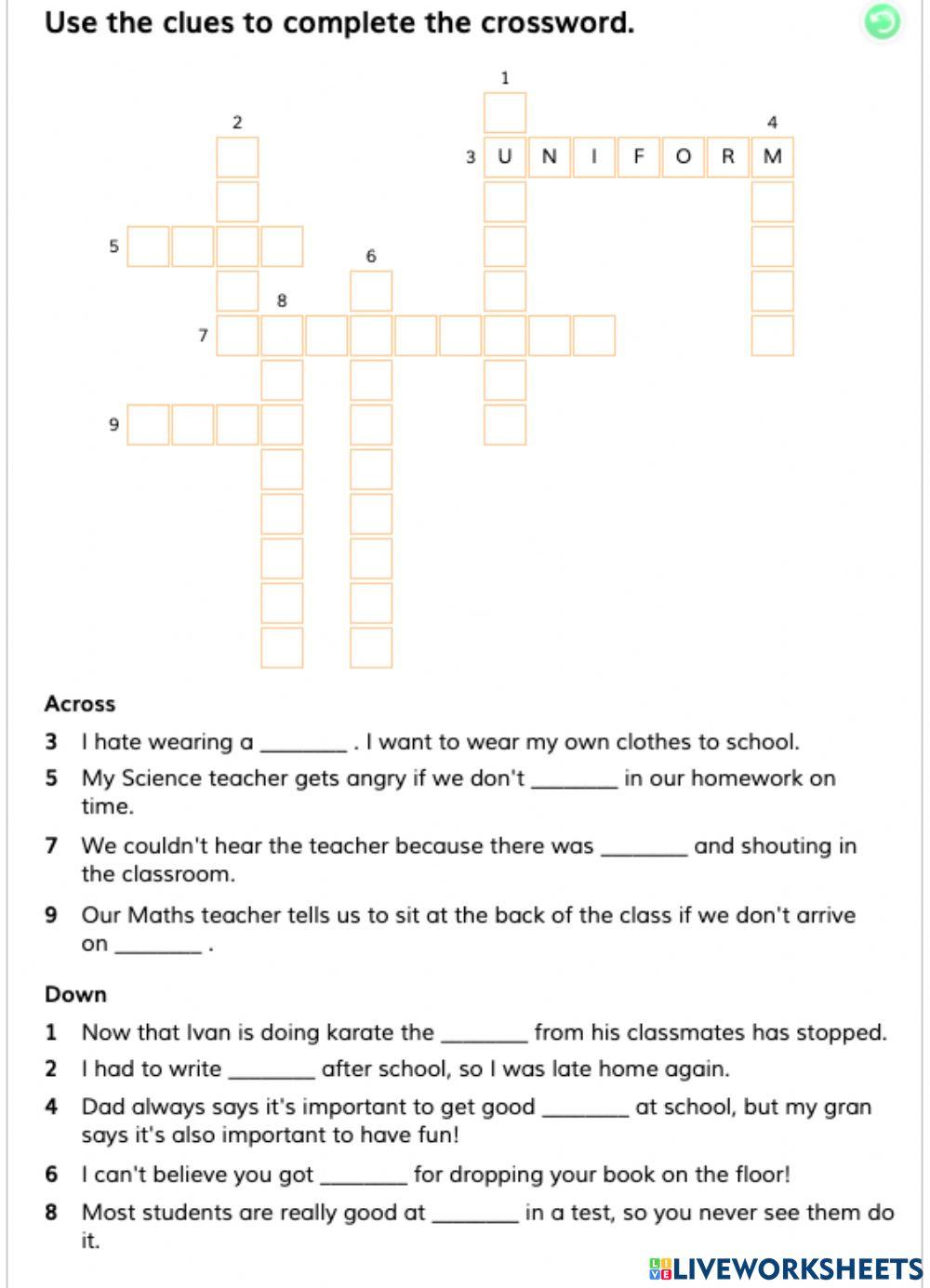 Unit 7 school life vocablary