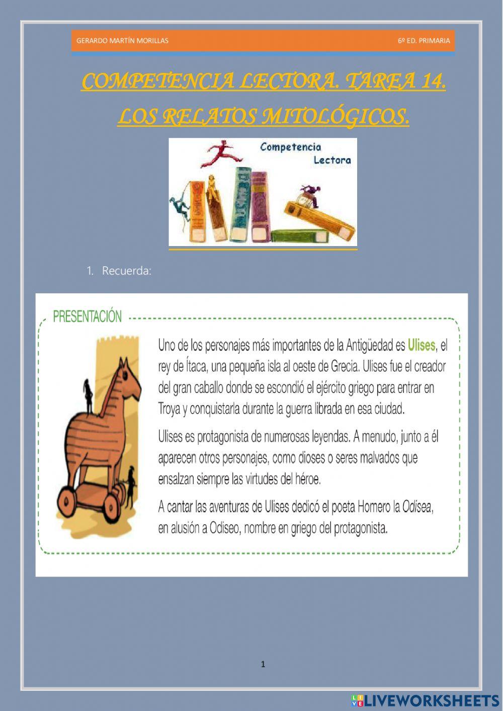 Competencia lectora. Tarea 14.