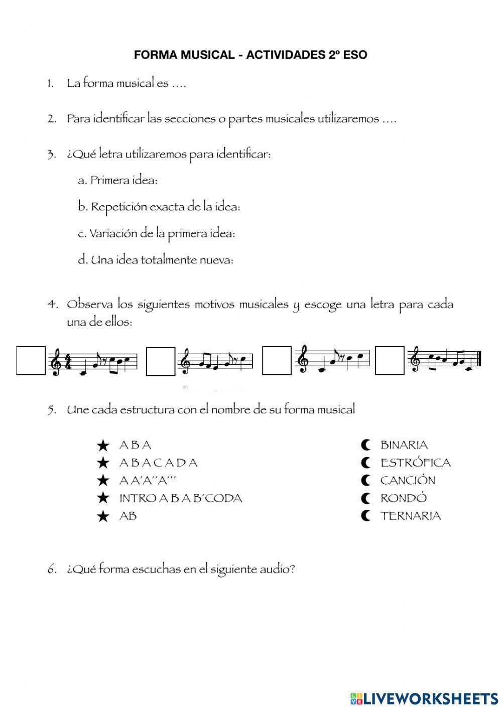 Formas musicales