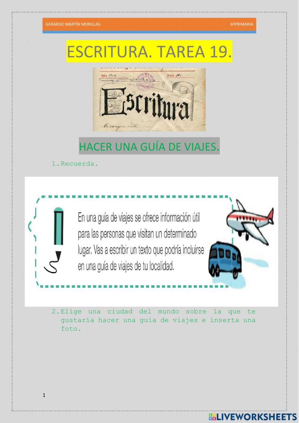 Escritura. Tarea 19.