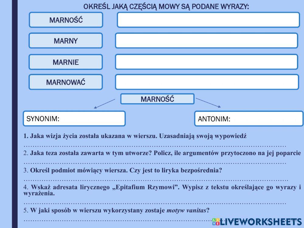 Sęp Sarzyński Epitafium Rzymowi