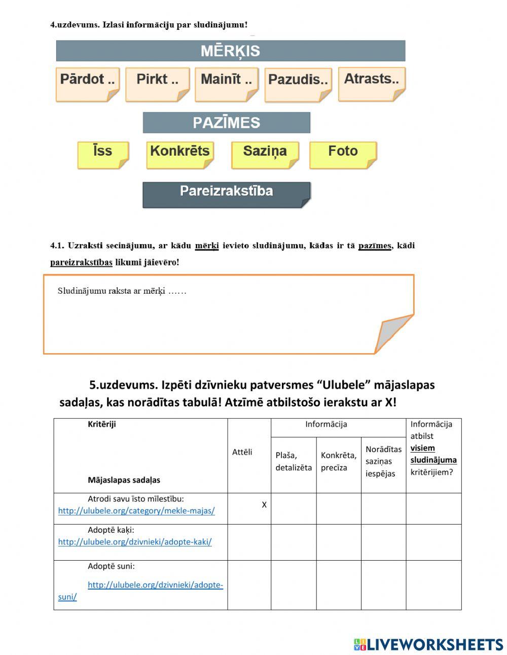 Rakstīsim sludinājumu!