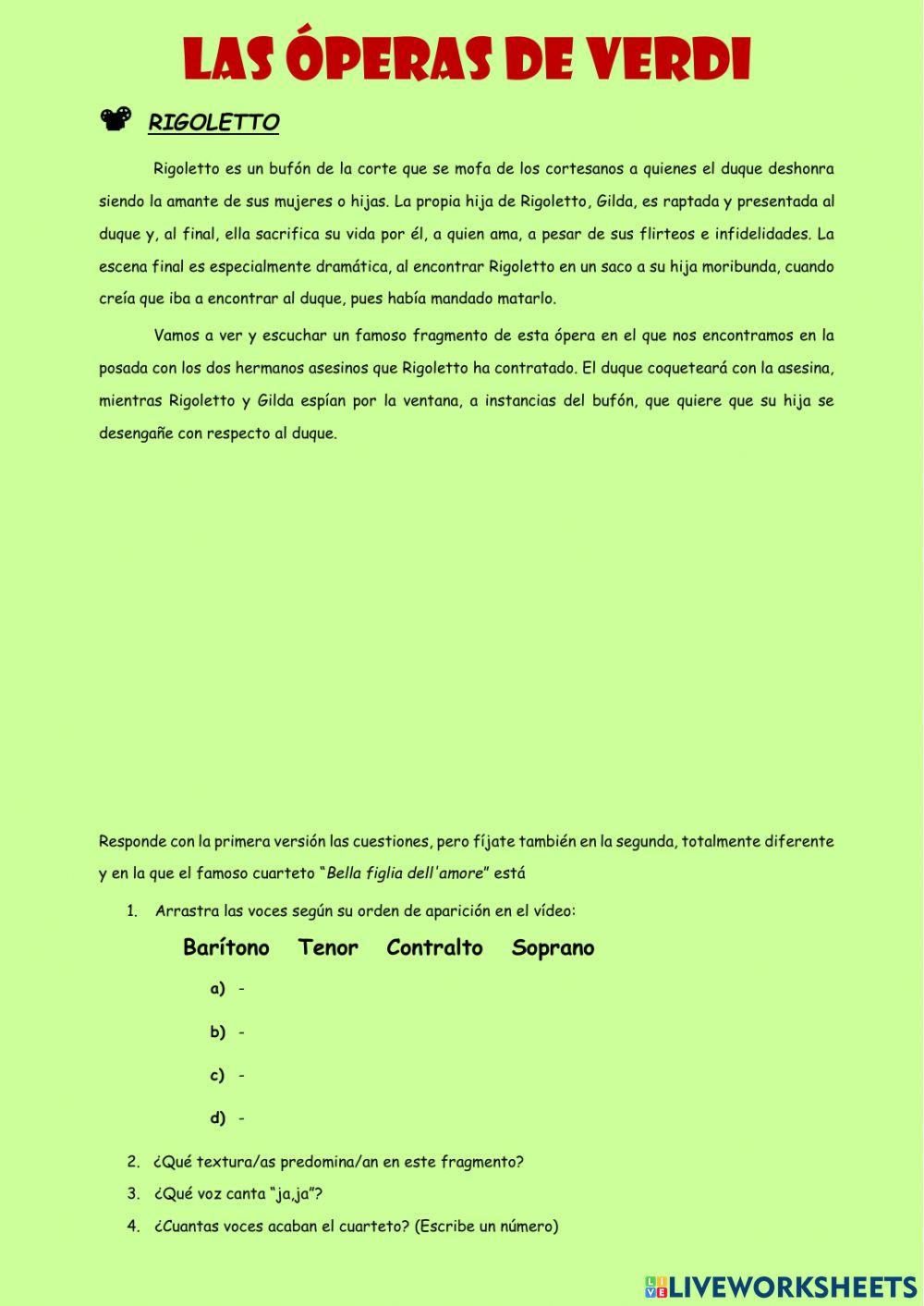 Las Óperas de Verdi