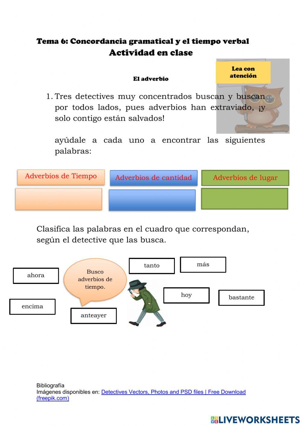 Concordancia gramatical y el tiempo verbal