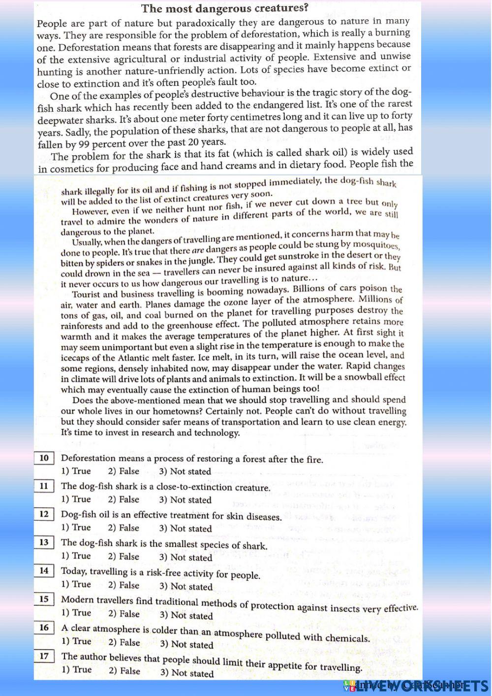 Unit 7.-Man and nature-.Level: Intermediate- Time:15 min