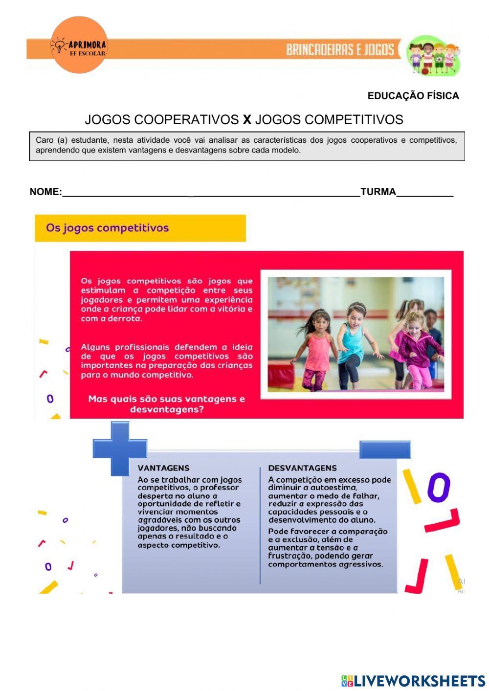 Educação Física - Jogos Cooperativos : Jogos Cooperativos e inclusão