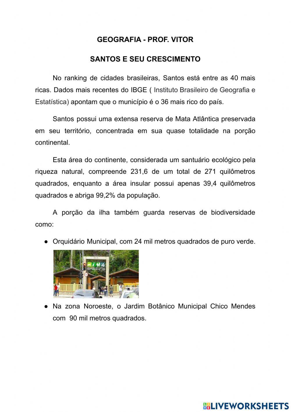 Santos e seu crescimento