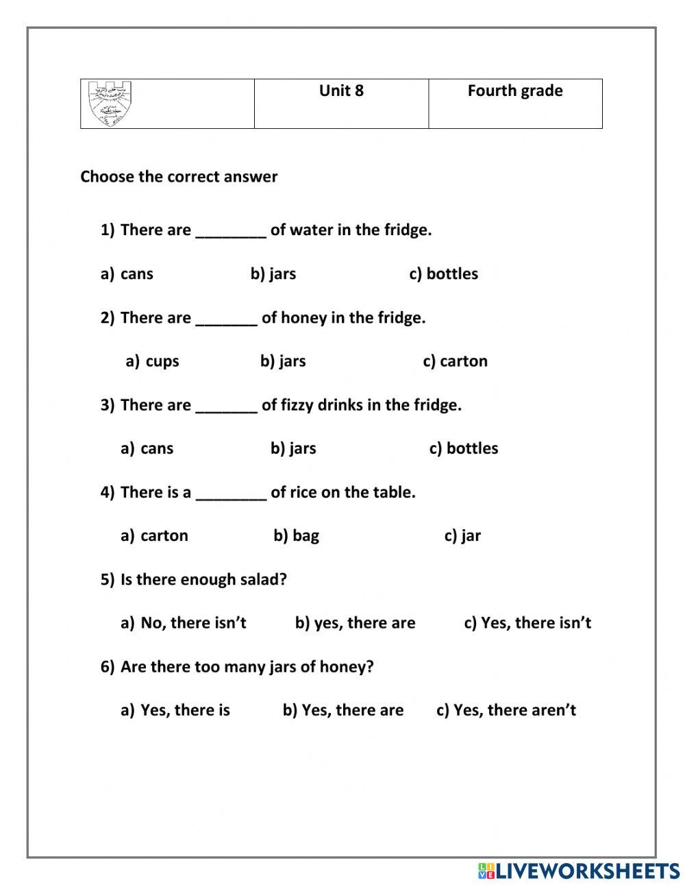 Food and drink containers