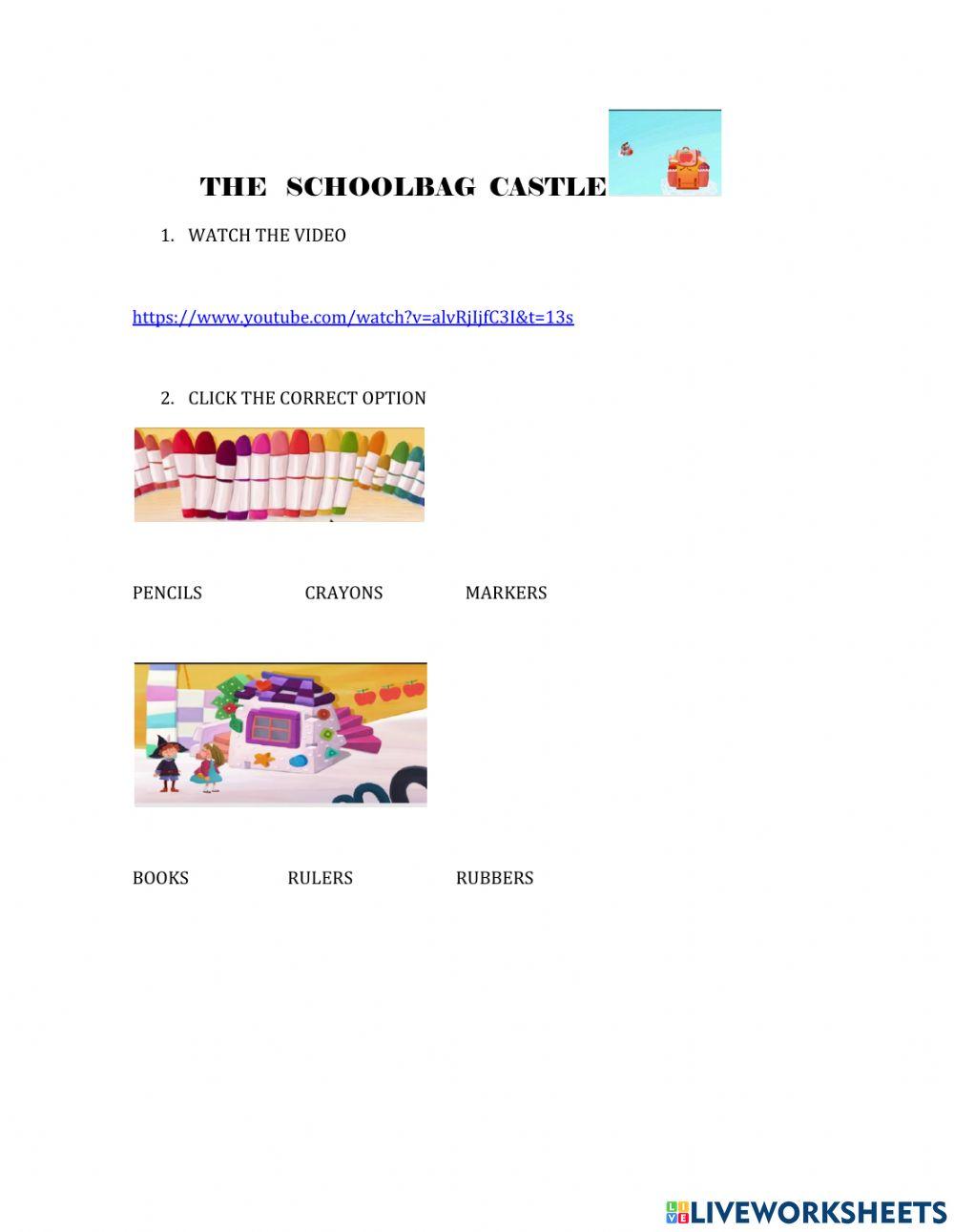 Schoolbag castle
