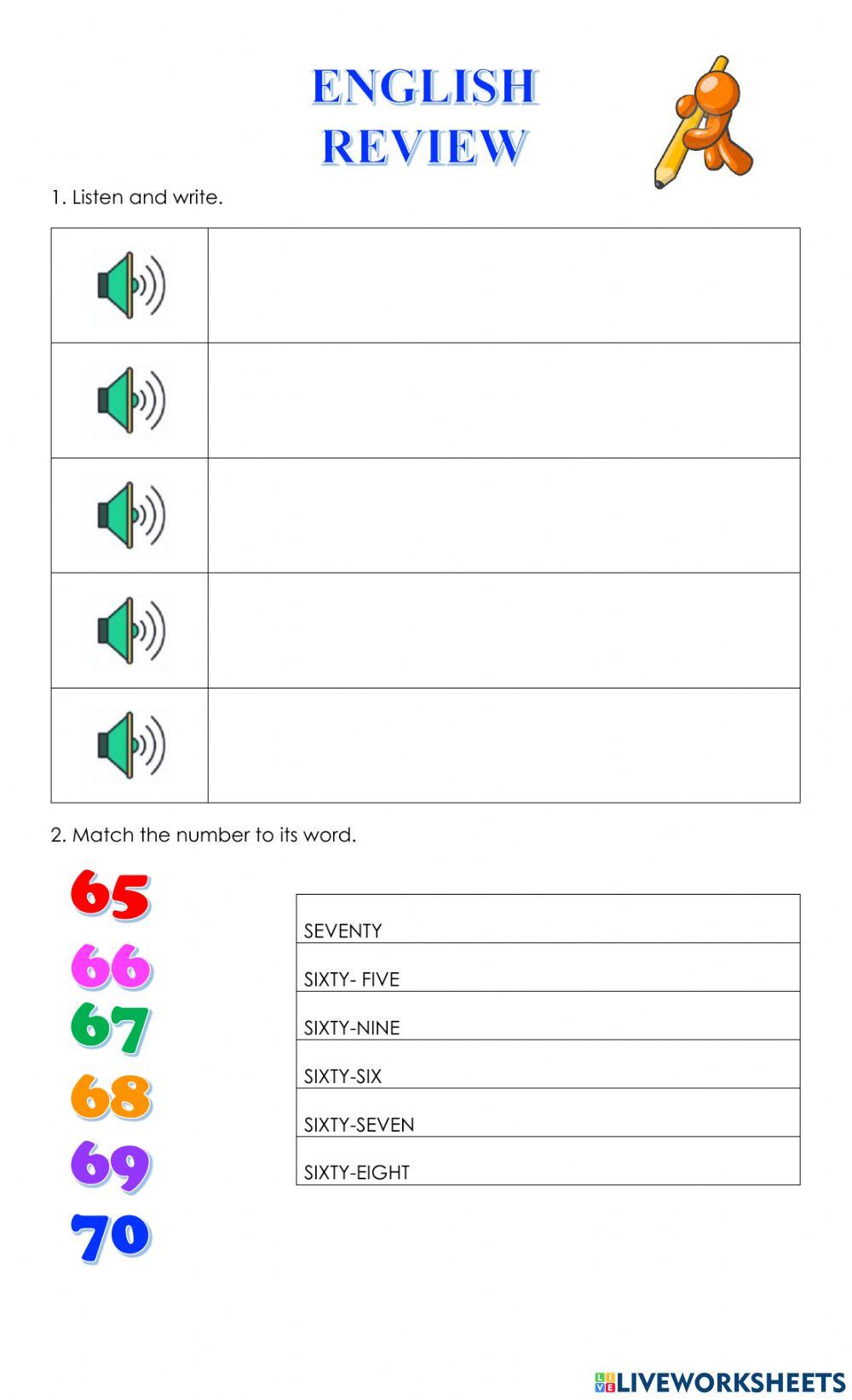 Numbers and commands