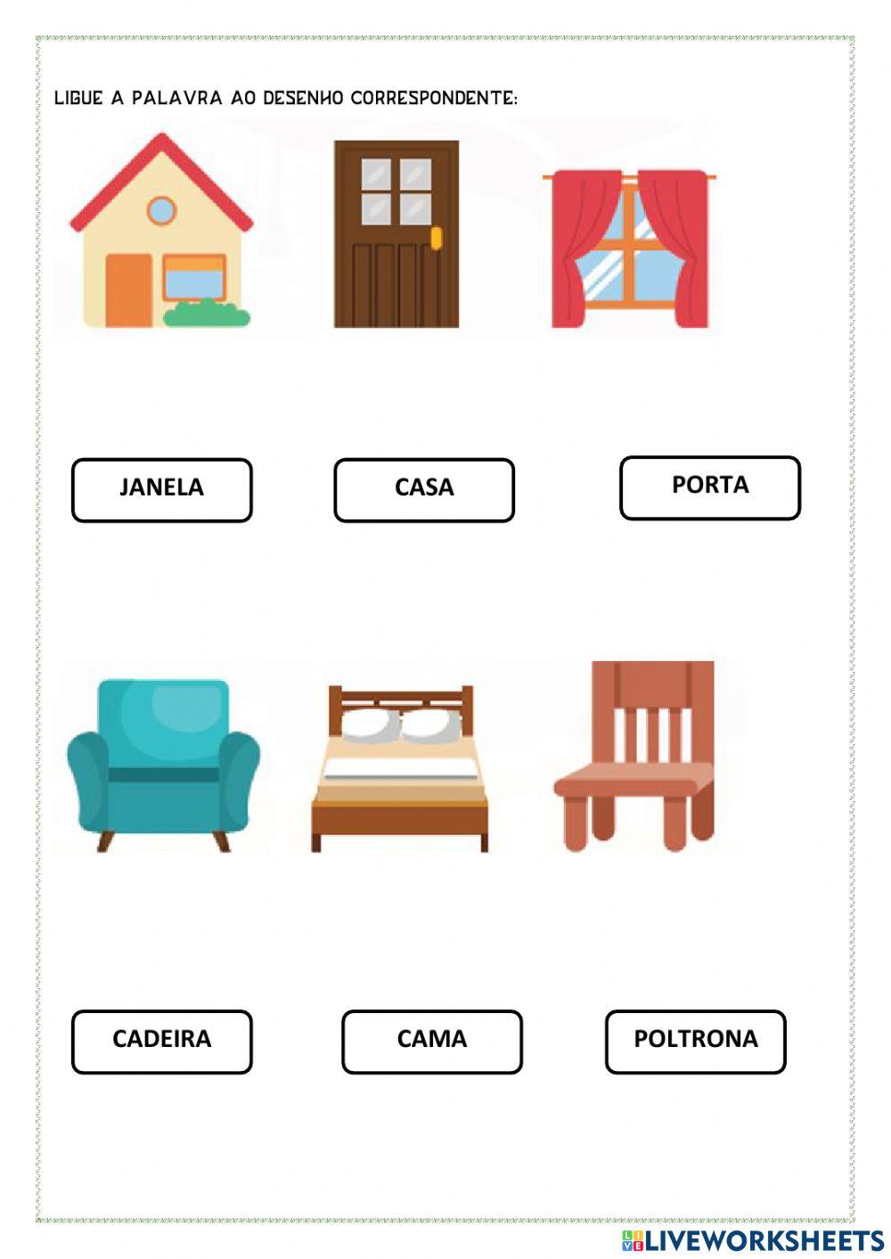 Arraste o nome das figuras.