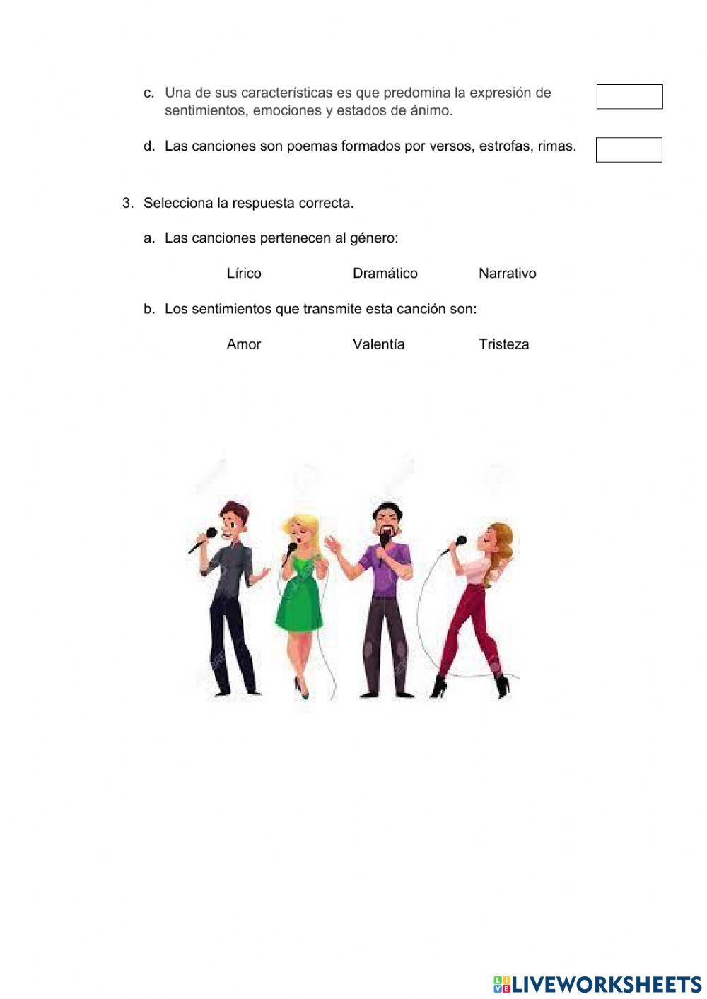 Género lírico: Canción