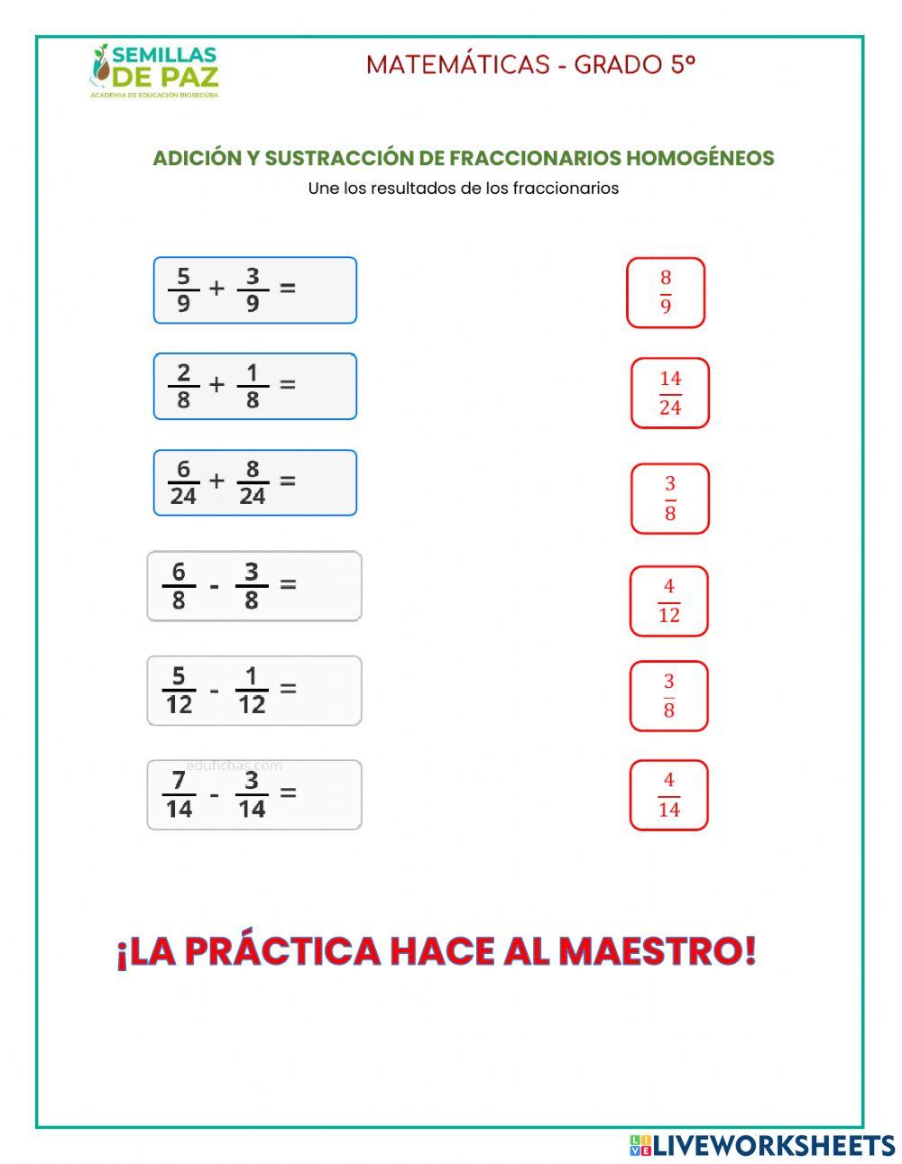 Fraccionarios Homogeneos