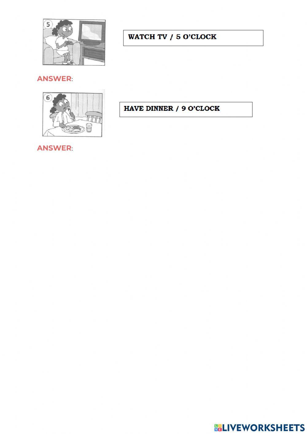 Present simple third person