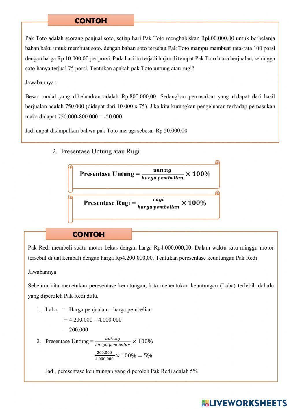 LKPD Aritmatika Sosial