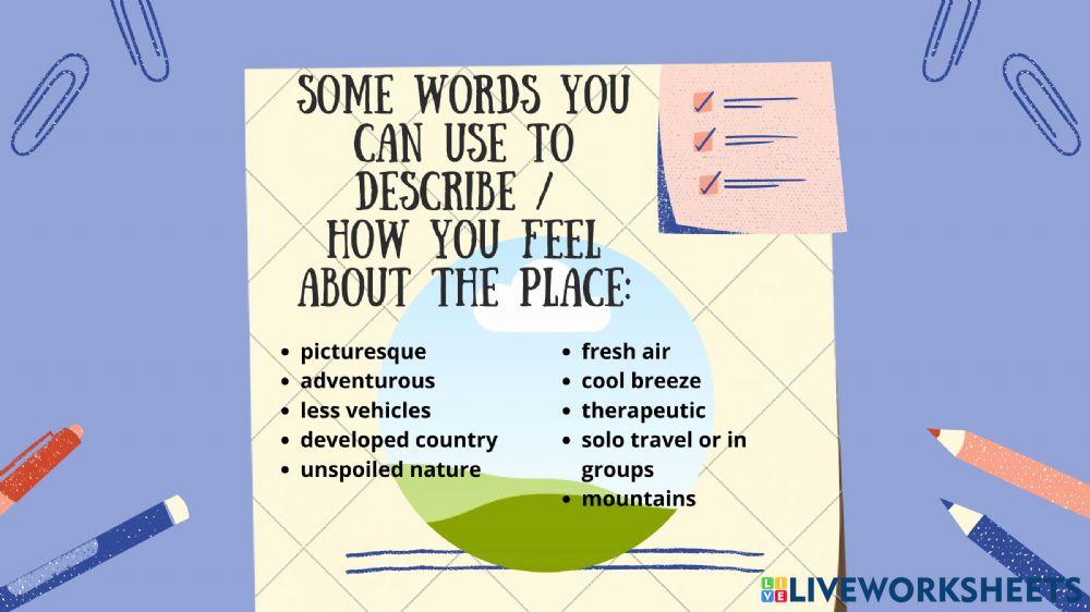 Speaking Activity : Travelling