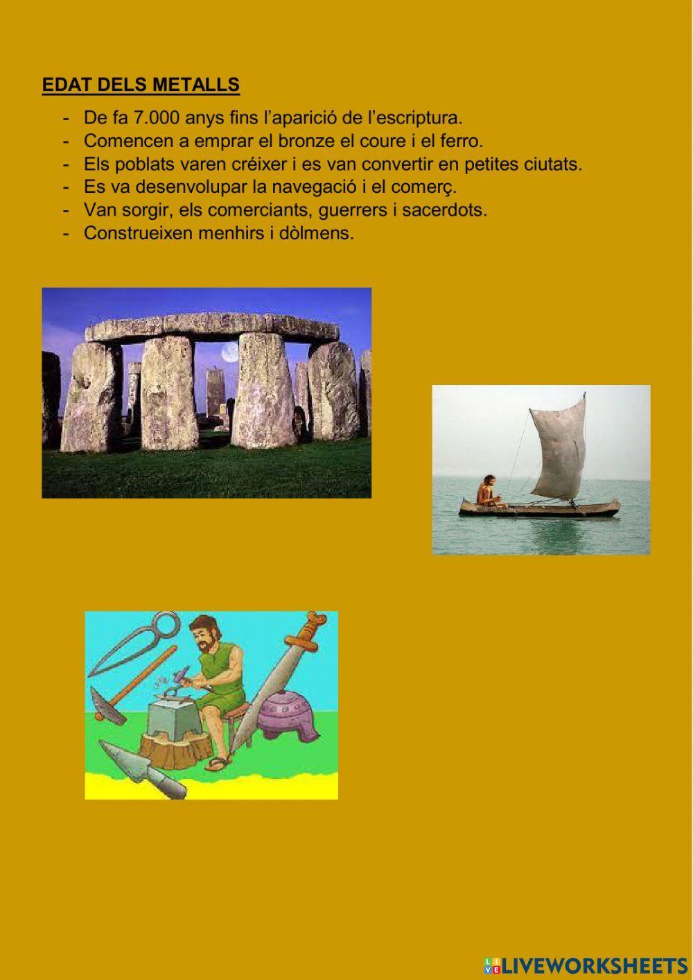 Resum principal característiques Prehistoria