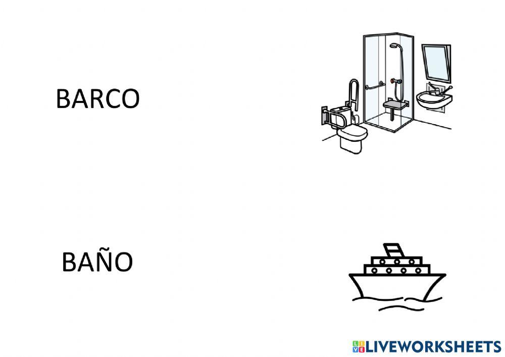 Lectura de bisílabas con letra B