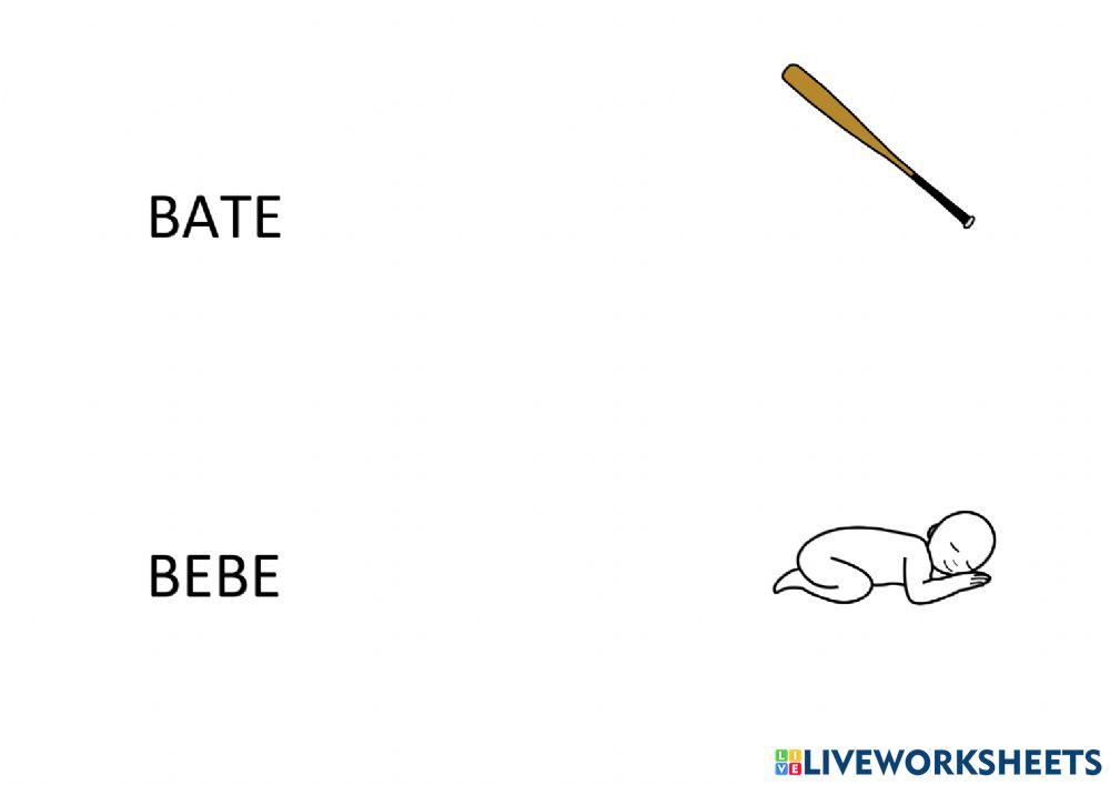 Lectura de bisílabas con letra B