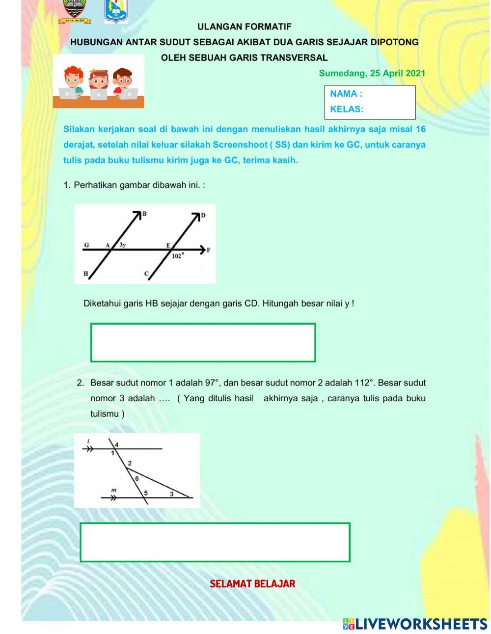Hubungan antar dua sudut