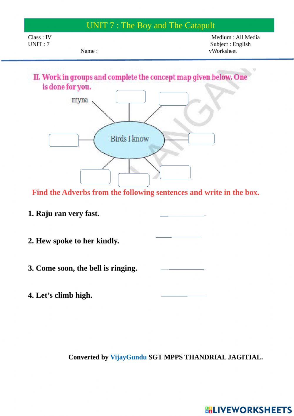 4th eng the boy and the catupult A reading 3 by Vijay Gundu 4th eng the boy and the catupult A reading 3 by Vijay Gundu