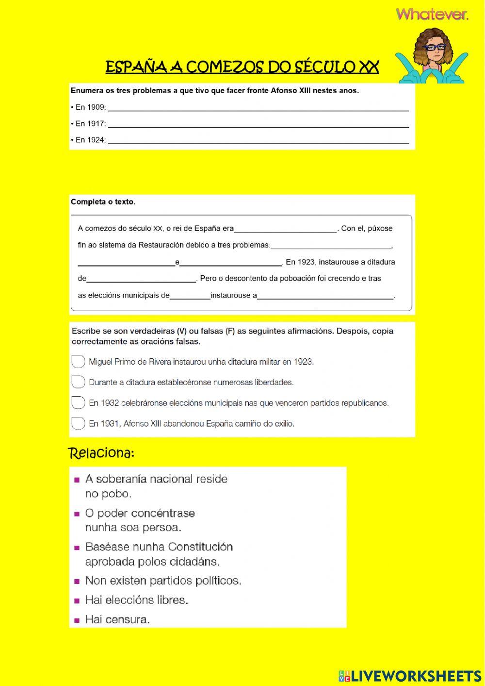 España a comezos do século xx