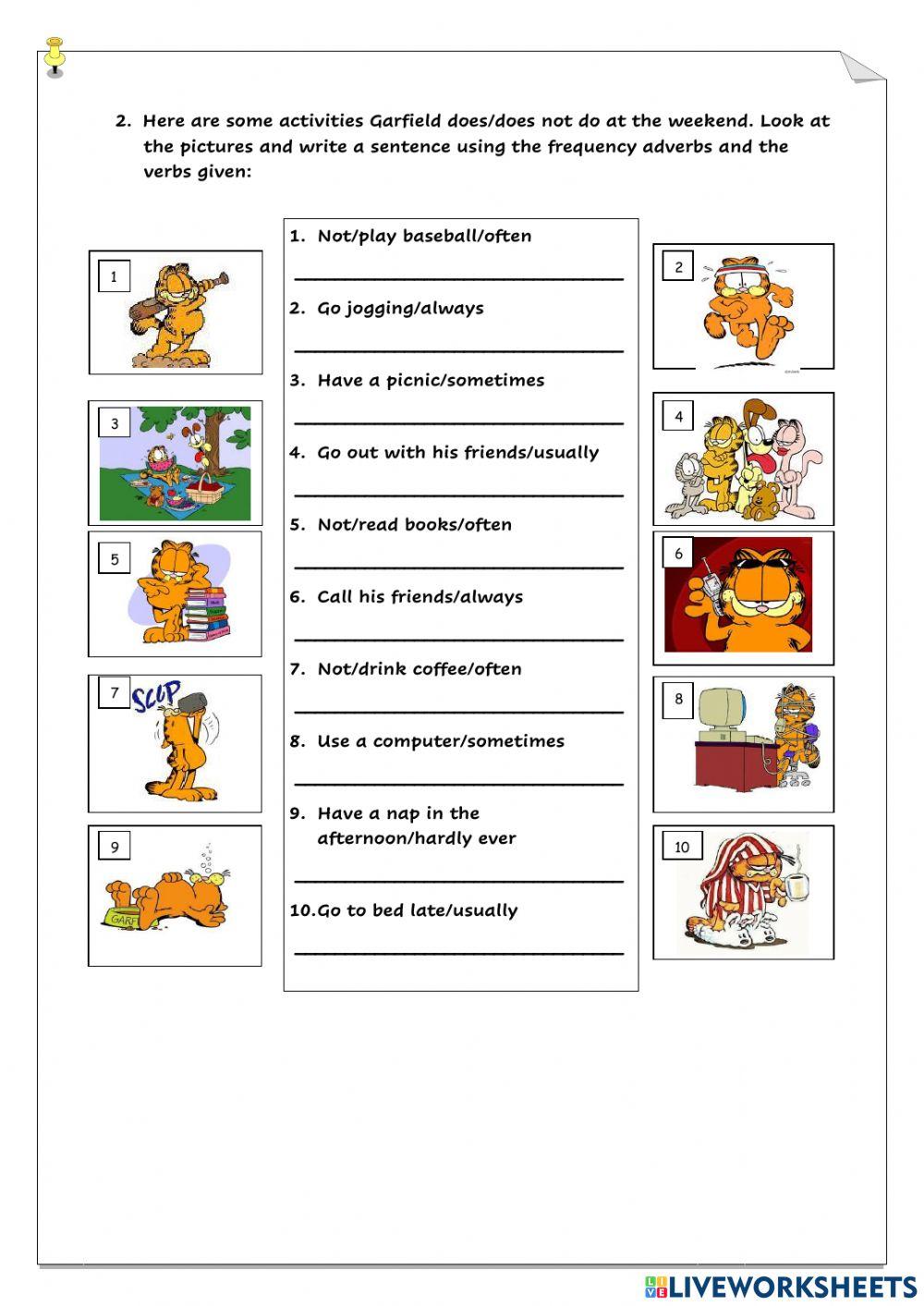 Garfield - Past Simple Past Continues
