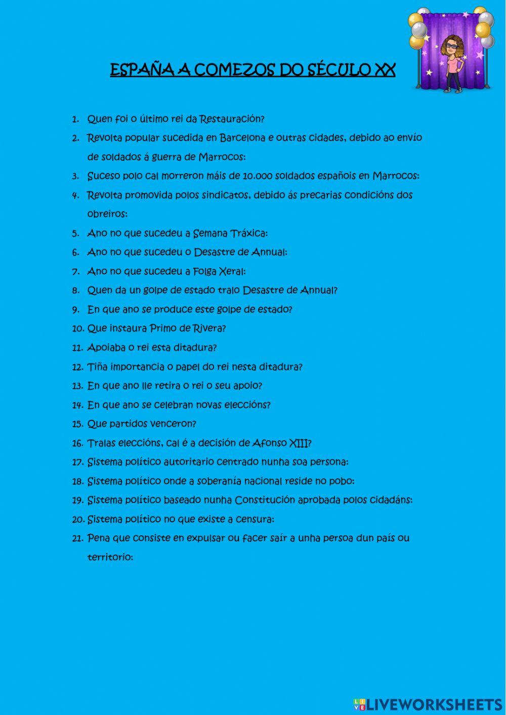 España a comezos do século xx