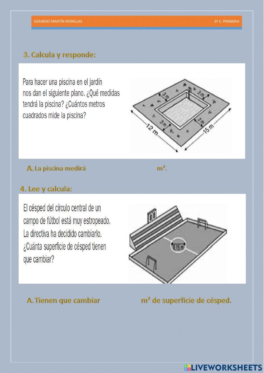 Cálculo y operaciones. Ficha 20.