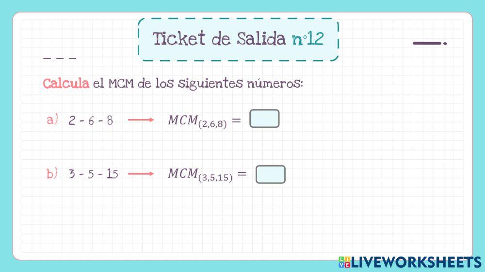Ticket de Salida N°12