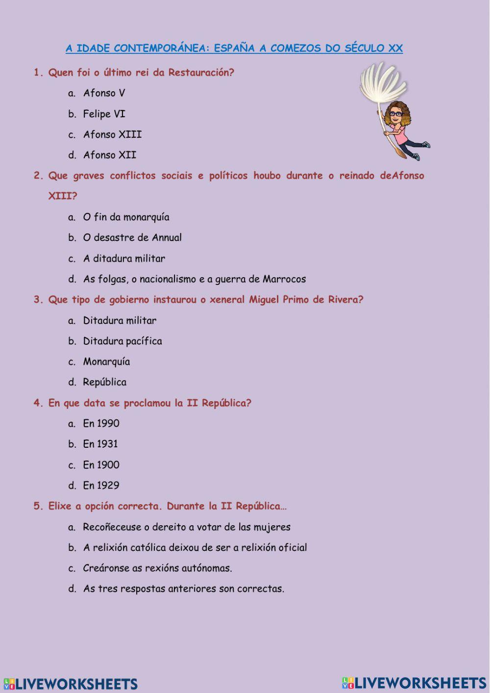 España a comezos do século xx