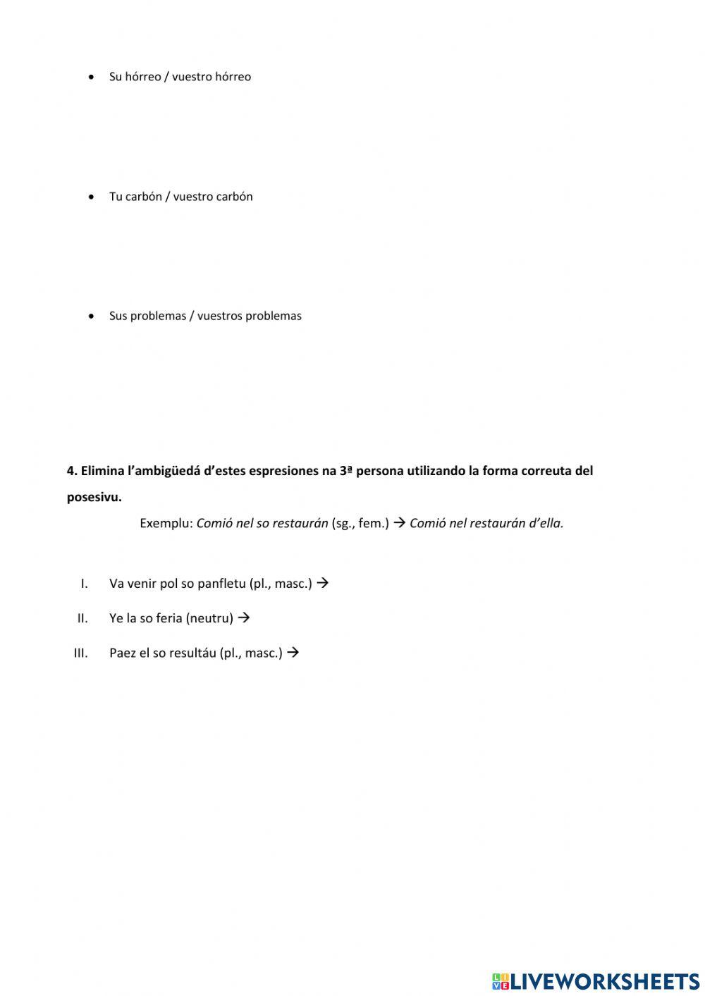 Posesivos n'asturianu