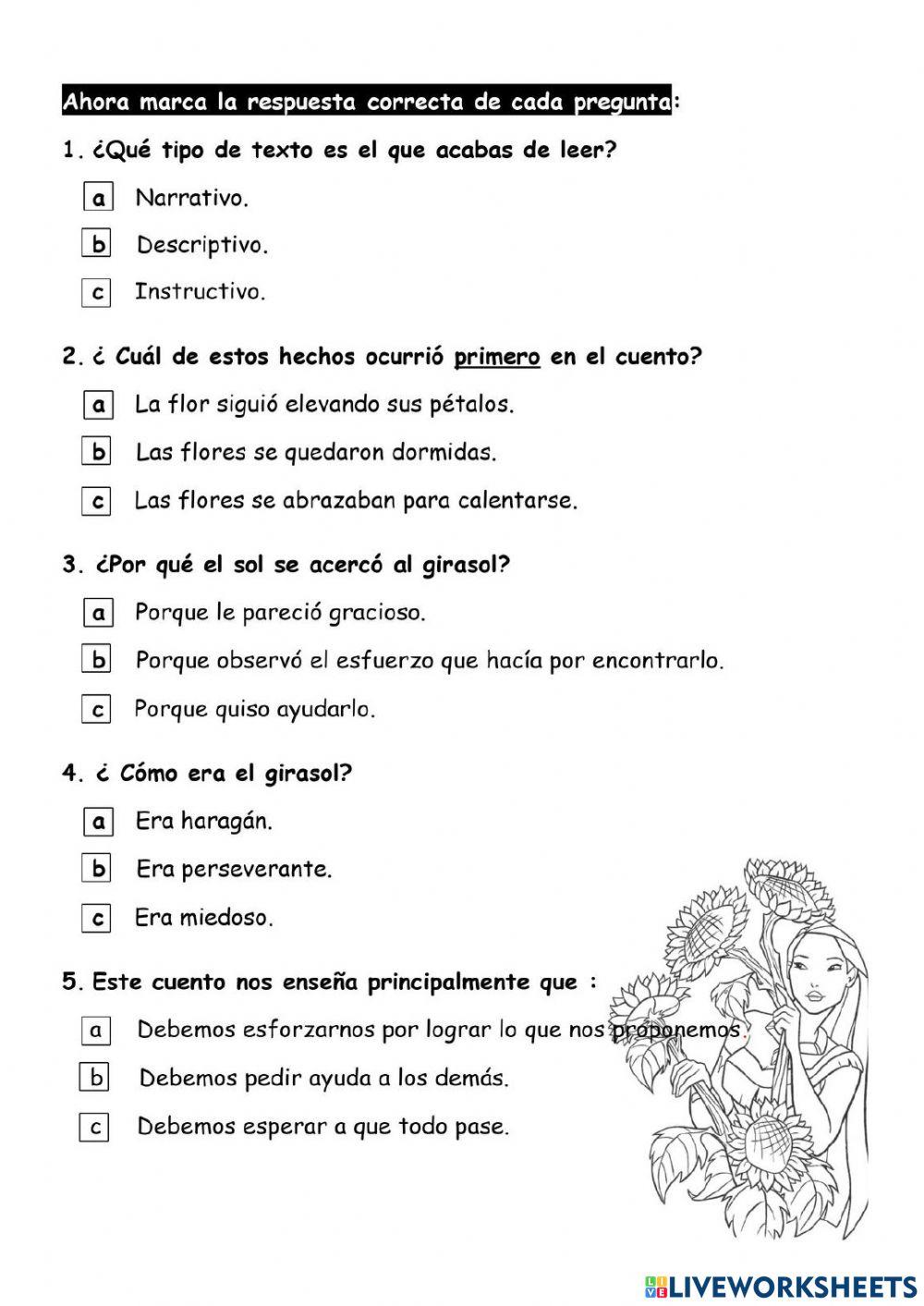 Lectura crítica de el sol y el girasol