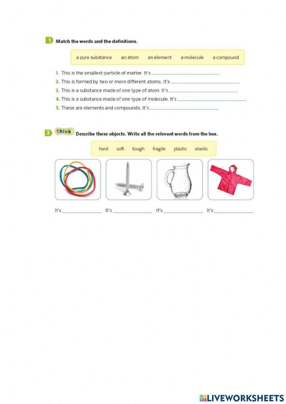 Review atoms and molecules