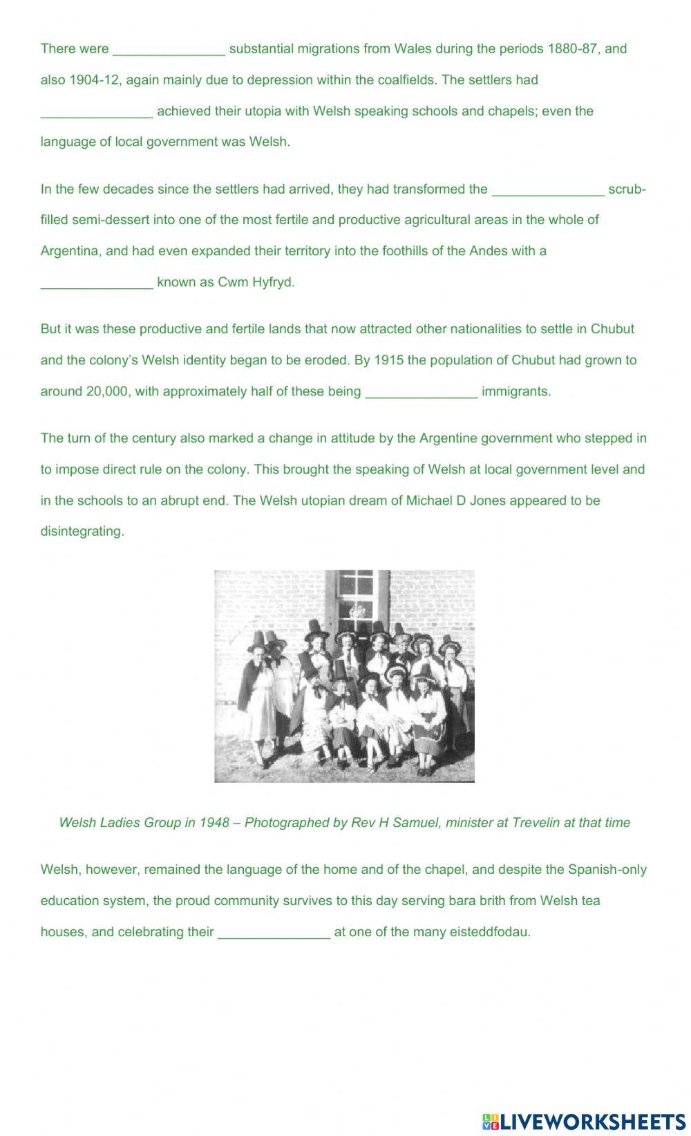 Thw Welsh Settlement in Patagonia