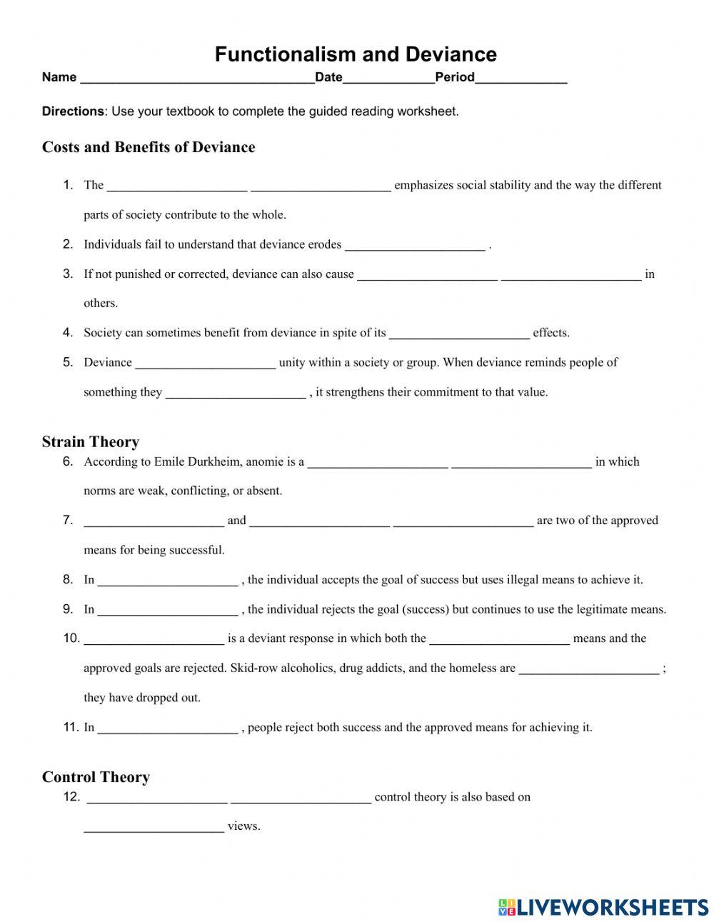 Functionalism and Deviance