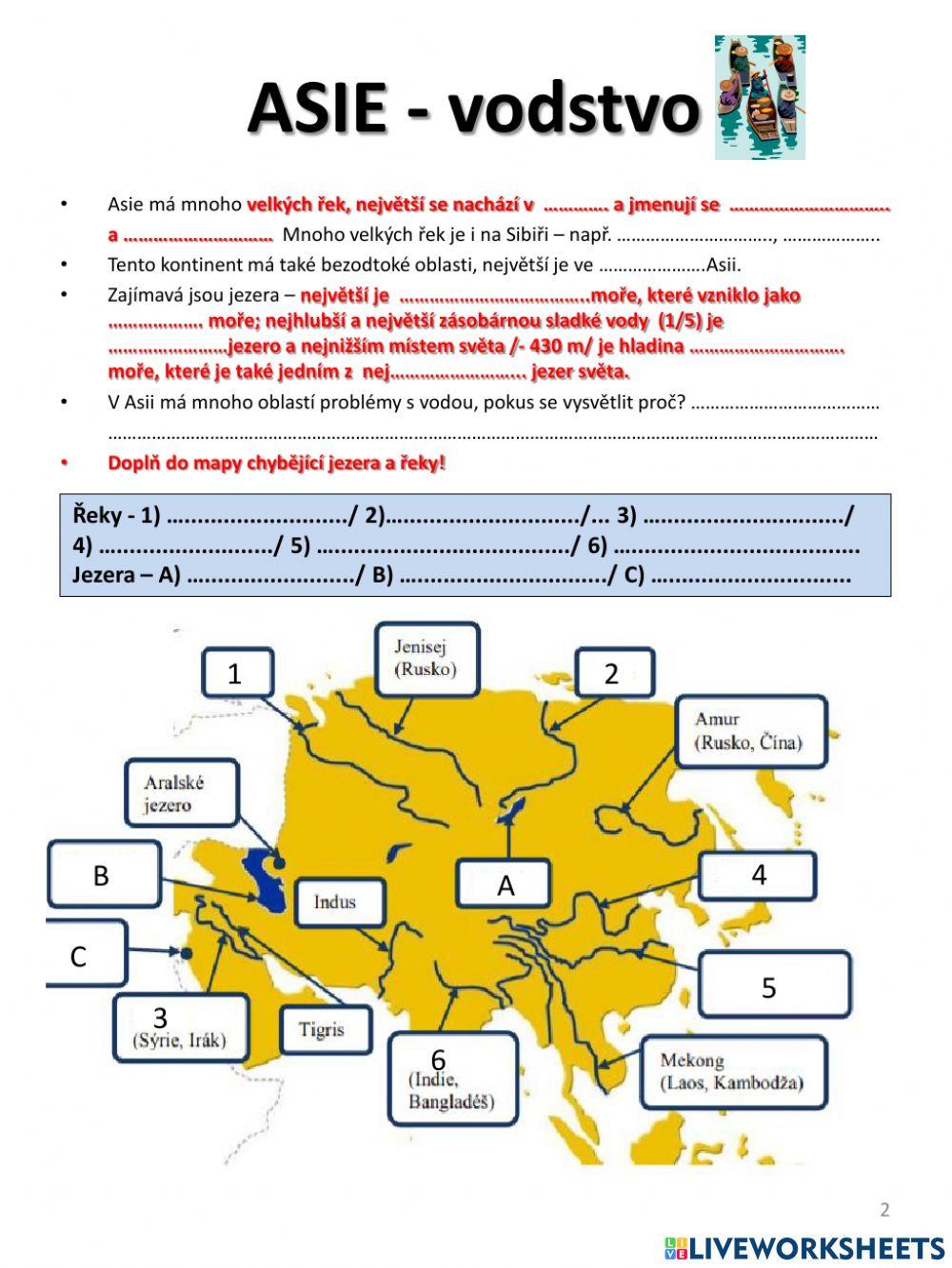 PL Asie-povrch a vodstvo