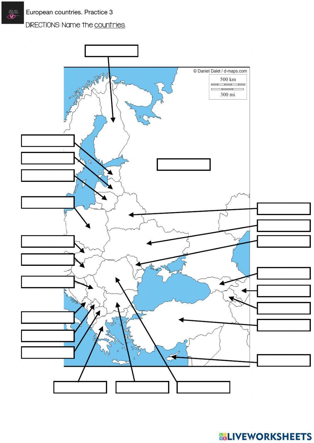 European countries. Practice 3