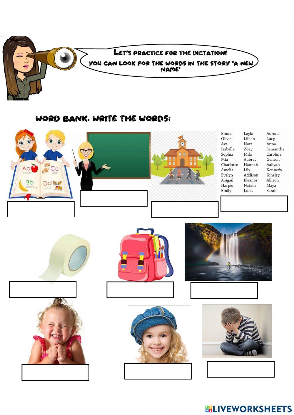 A New Name Word Bank