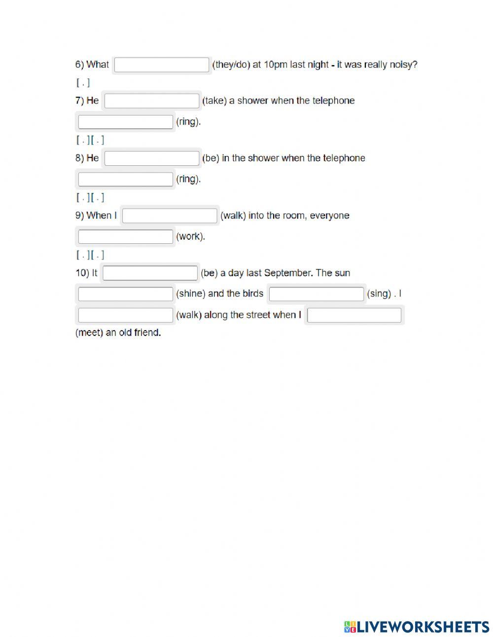 Simple Past and Past continuous