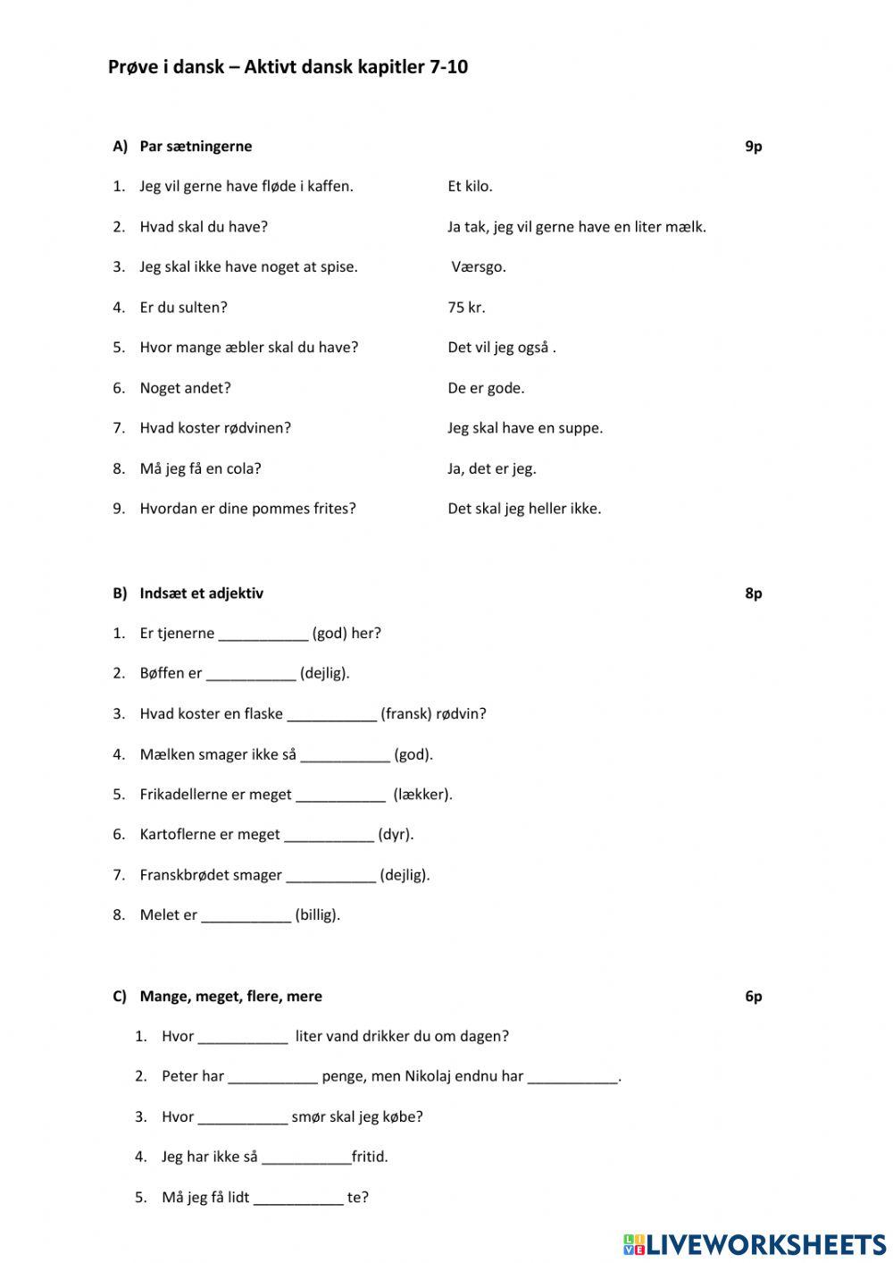 Prøve i dansk AD 7-10