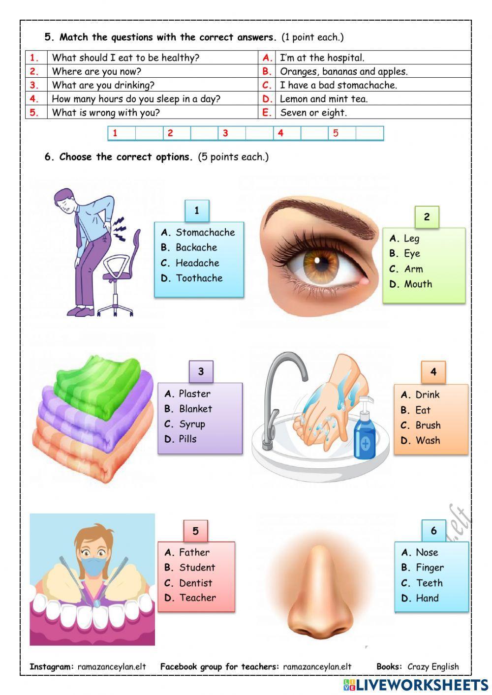 5th grade - unit 5 - health - revision - ramazanceylan