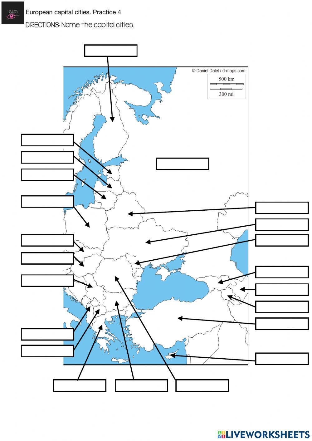 European capital cities. Practice 4