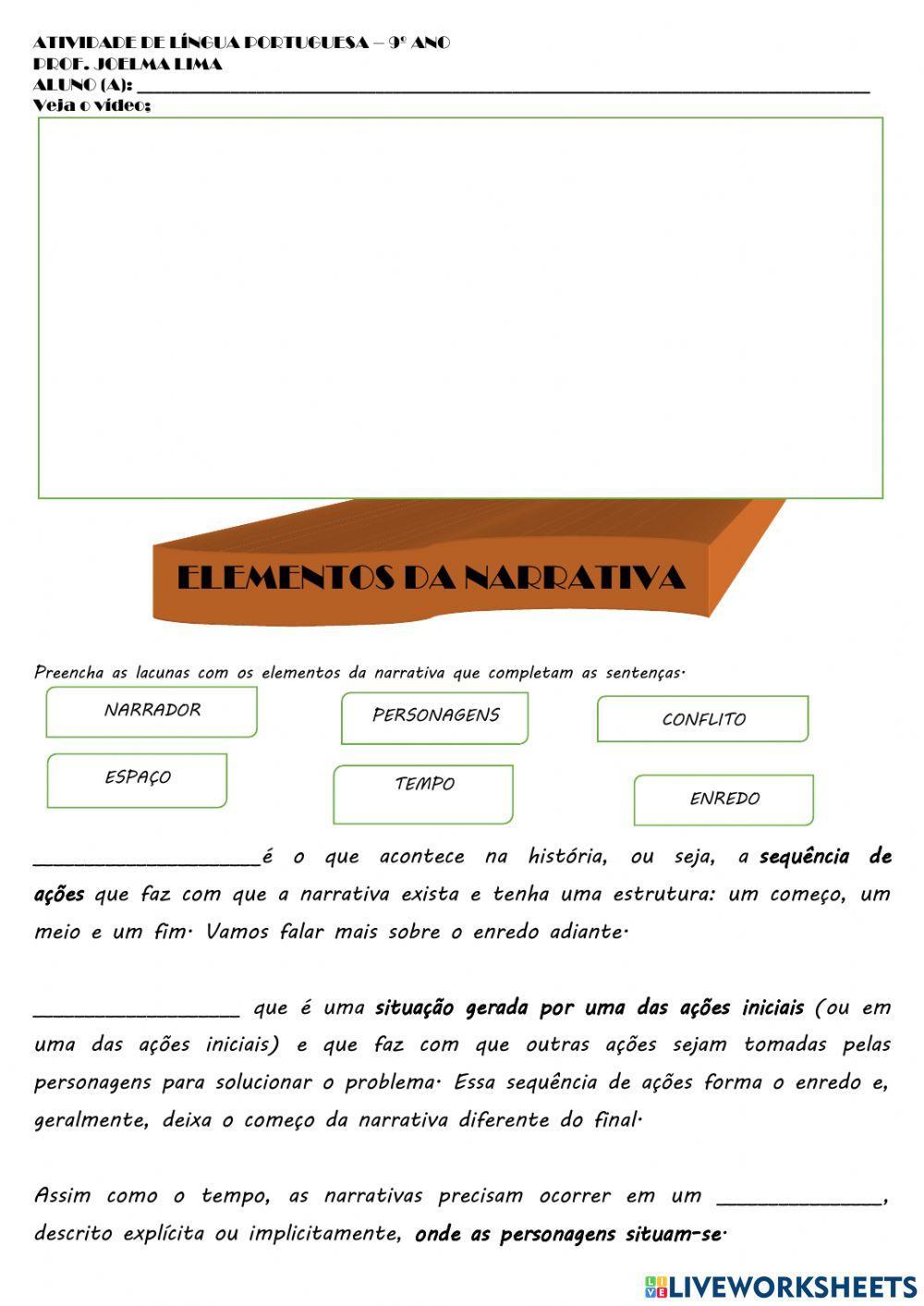 Elementos da Narrativa